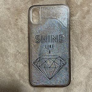 iPhone XR liquid glitter phone case